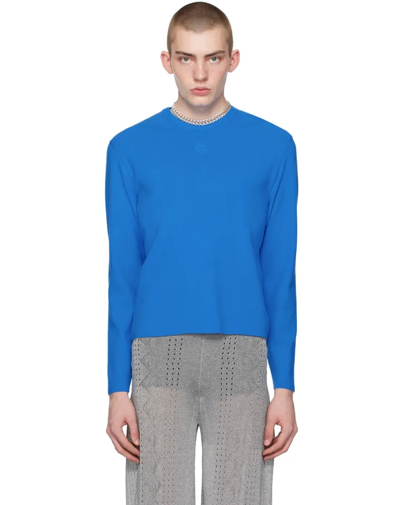 Marine Serre Blue Core Knit Sweater Bl45