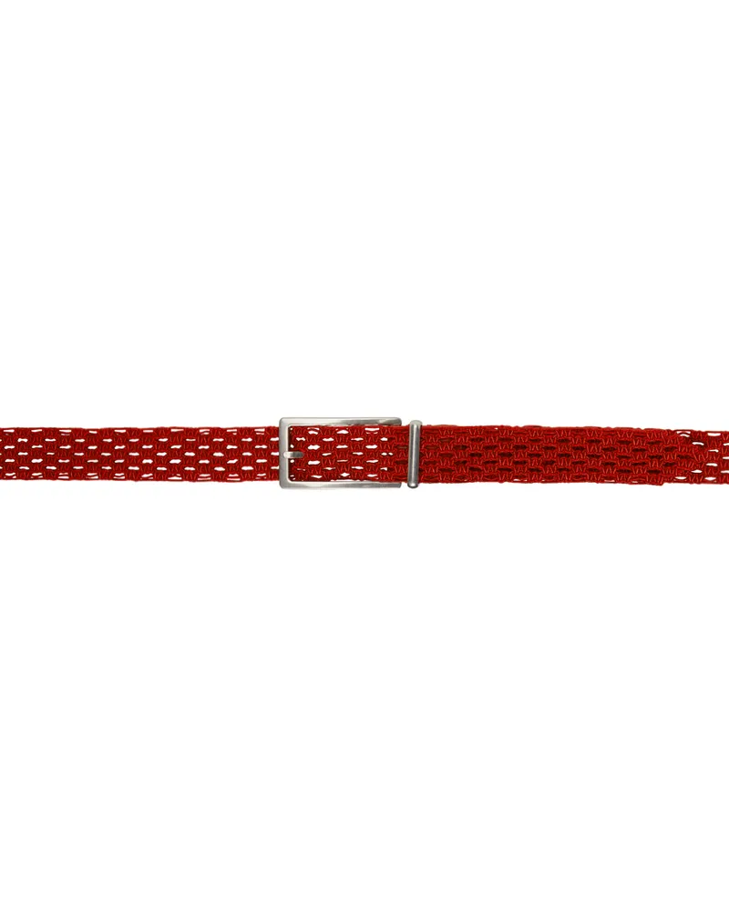 Bottega Veneta Red Macramé Belt 6566-red
