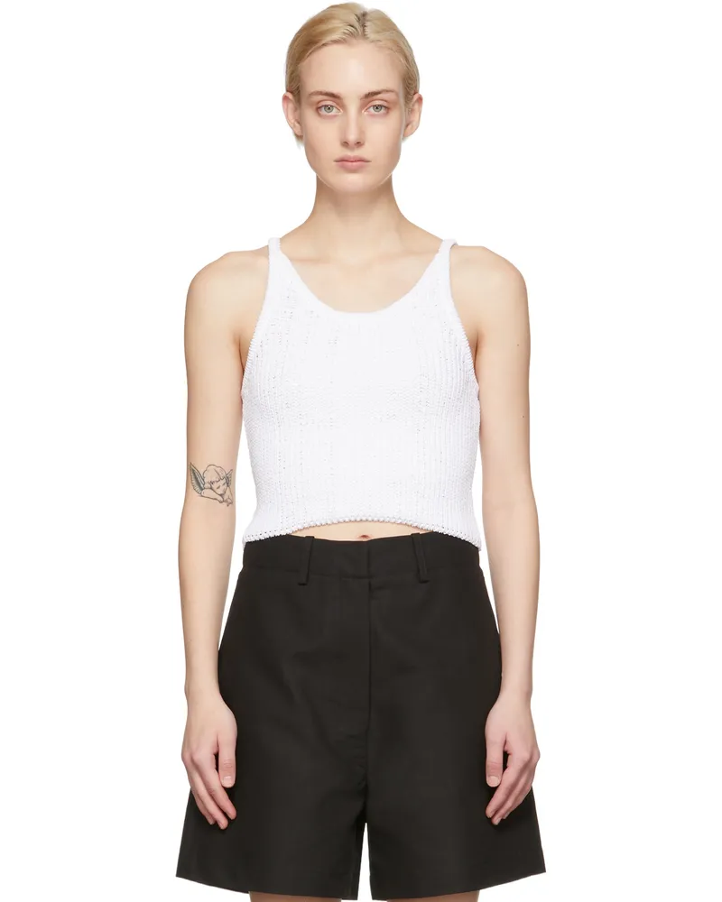 Arch The White Knit Tank Top White