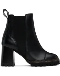 See by Chloé Black Mallory Chelsea Boots 999-black