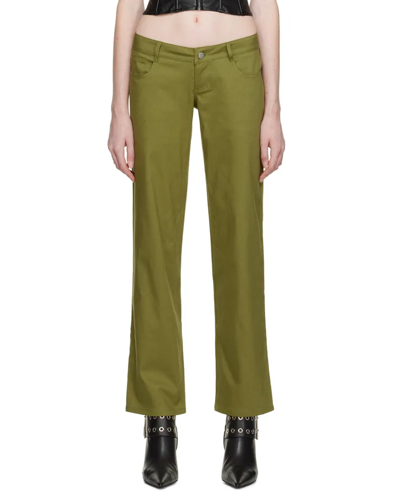 Miaou Green Atlas Trousers Thyme