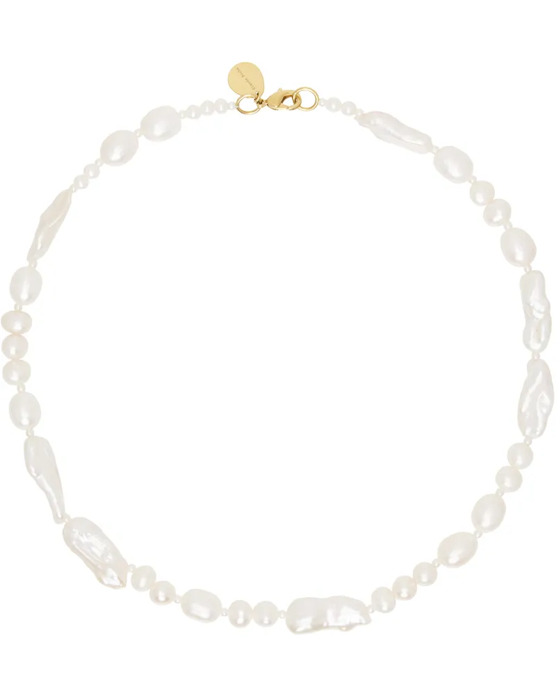 Simone Rocha White Legato Pearl Necklace Pearl
