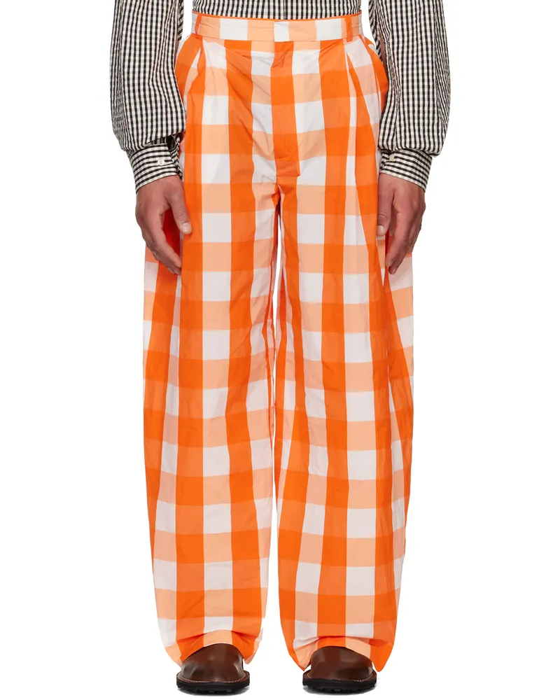 Walter van Beirendonck Orange Sun Trousers Cc1