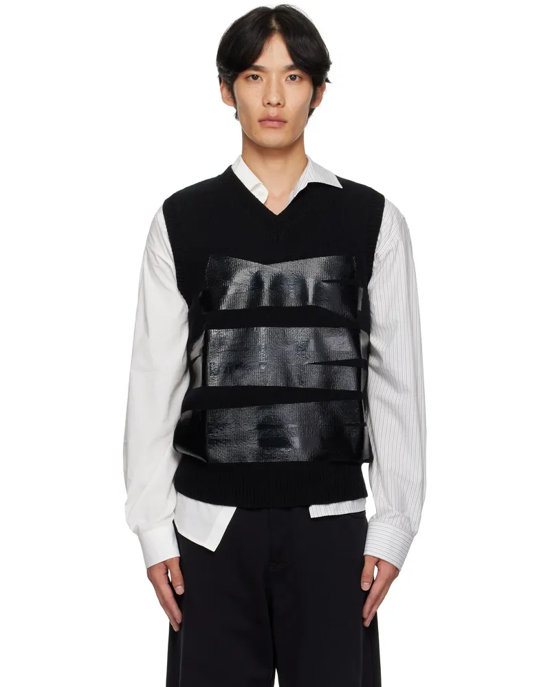Maison Margiela Black Taped Label Sweater Black