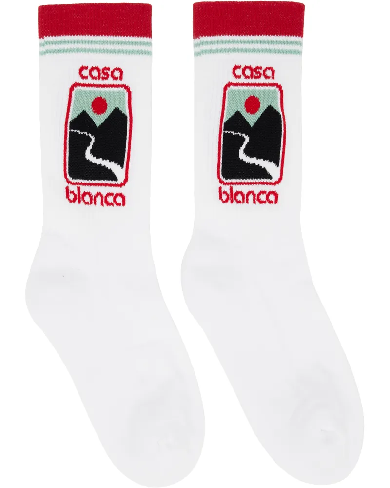 Casablanca Paris White Sunset Valley Socks Mountain