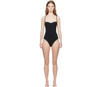 Black Bra One-Piece Swimsuit