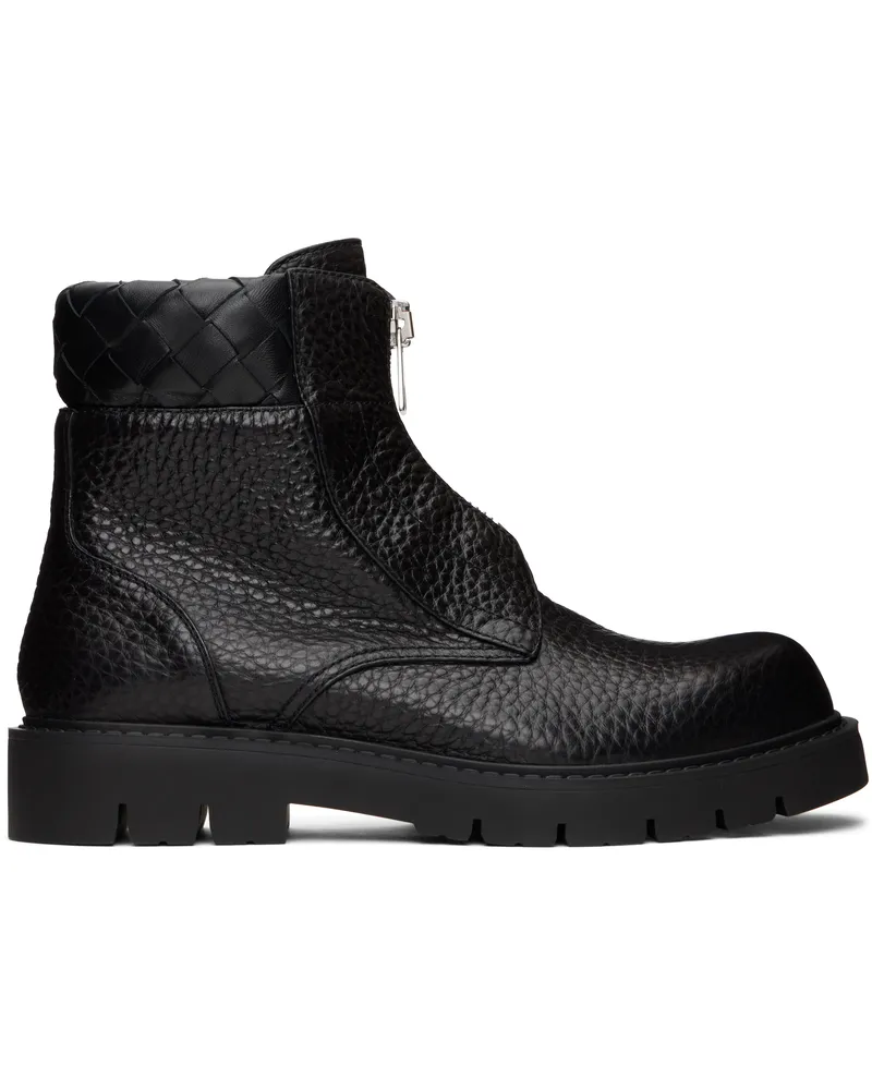 Bottega Veneta Black Haddock Ankle Boots
