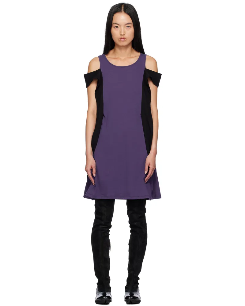 VeniceW Purple & Black Backpack Minidress Purple