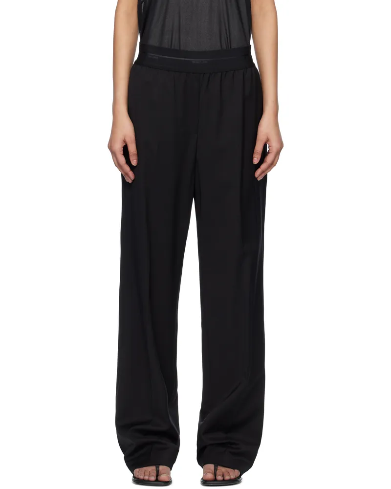 Helmut Lang Black Wool Car Trousers Black