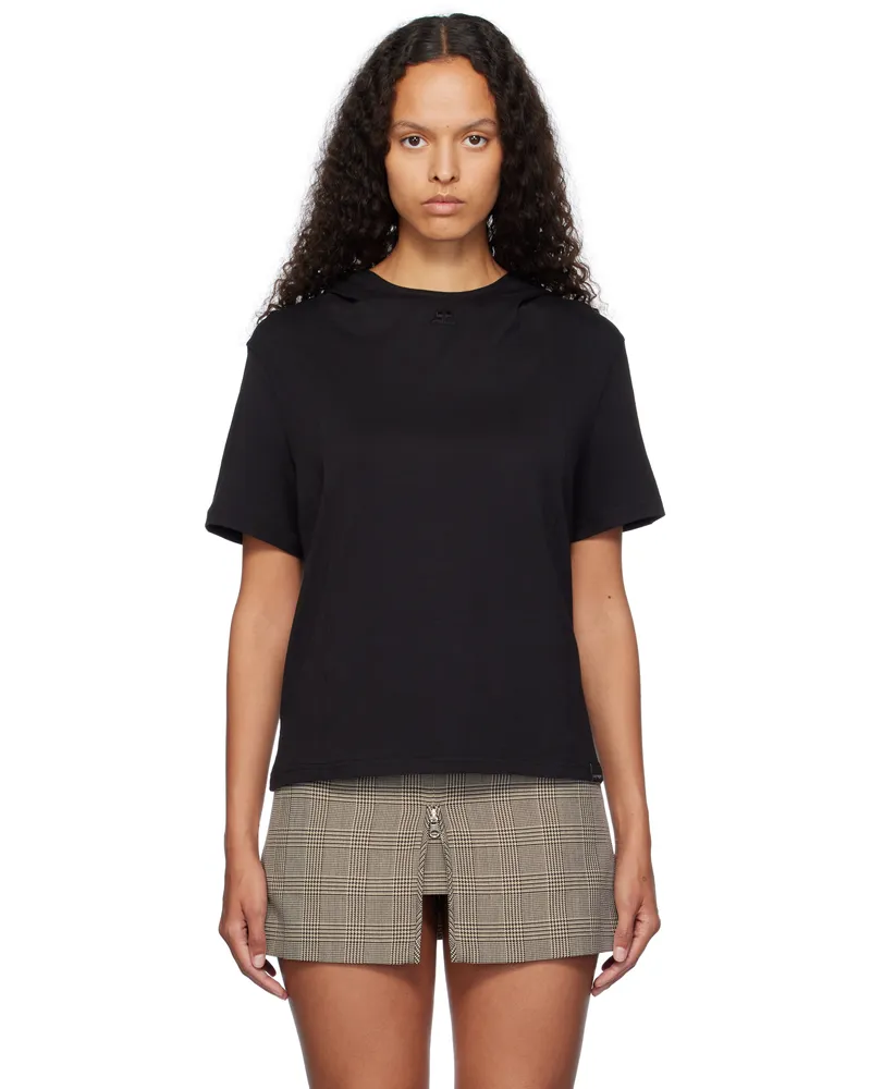 Courrèges Black Hooded T-shirt 9999