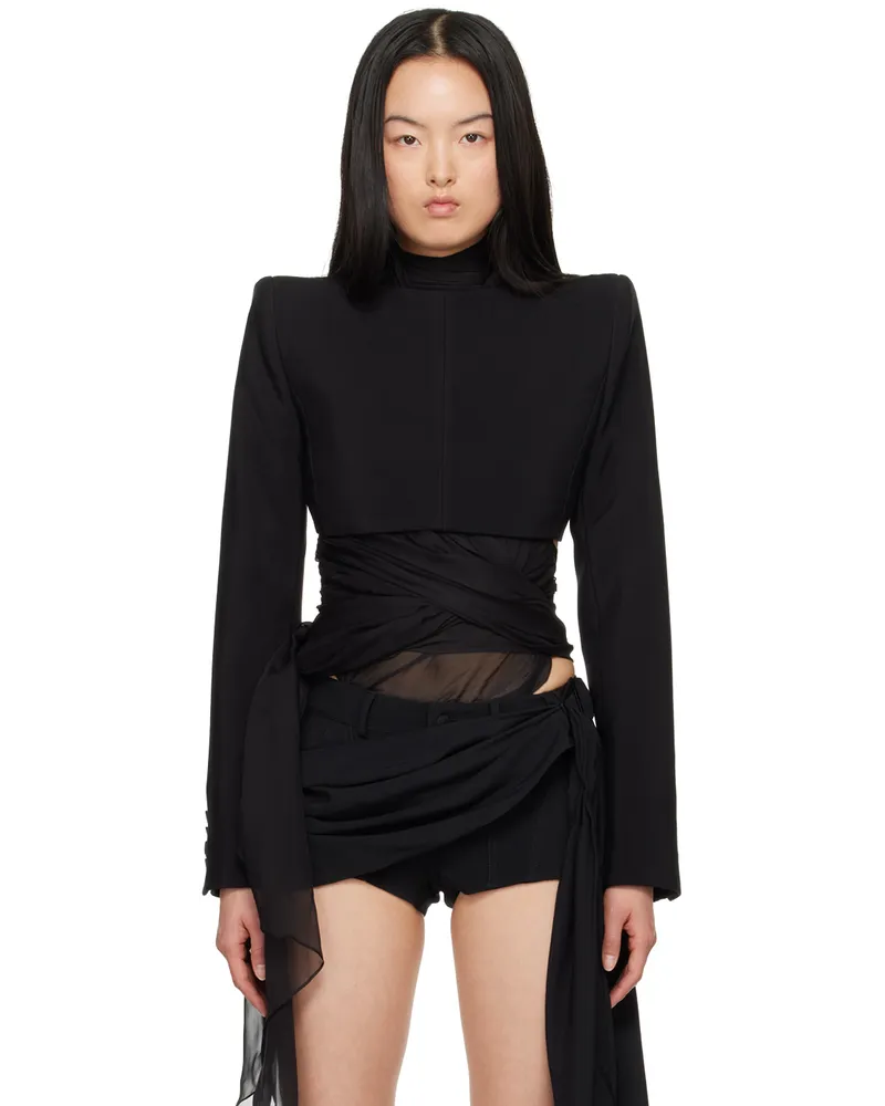 Thierry Mugler Black Backless Blazer Black