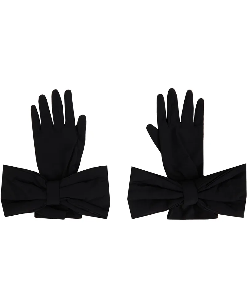 SHUSHU/TONG SSENSE Exclusive Black Bow Gloves Black