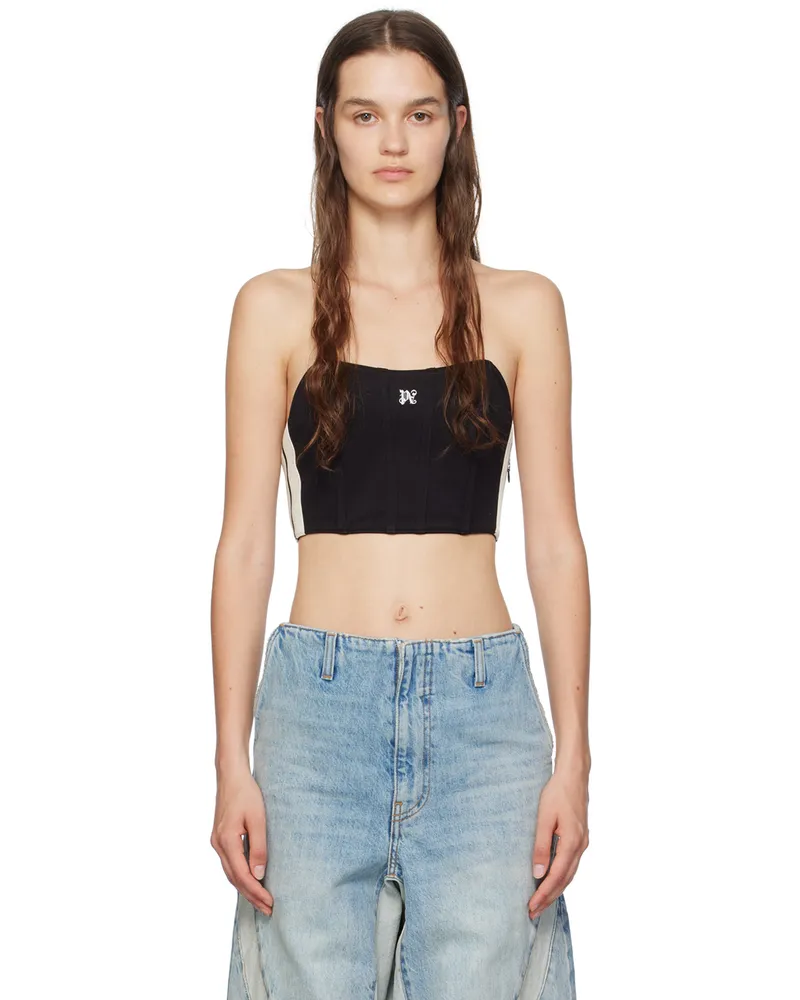 Palm Angels Black Monogram Corset Black