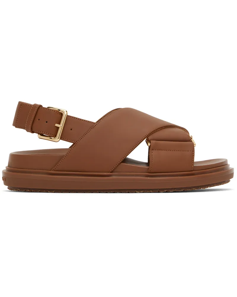 Marni Brown Fussbett Sandals 00m30