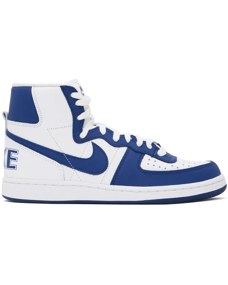 Comme des Garçons Blue & White Nike Edition Terminator High Sneakers 2