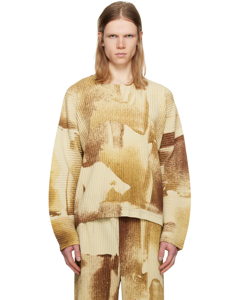 Issey Miyake Brown Wind Walk T-shirt 44-brown