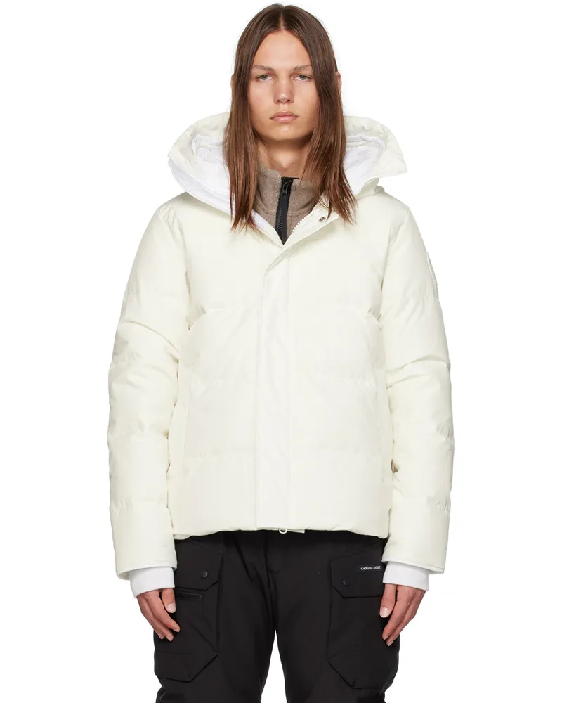 Canada Goose White HUMANATURE MacMillan Down Jacket Greige