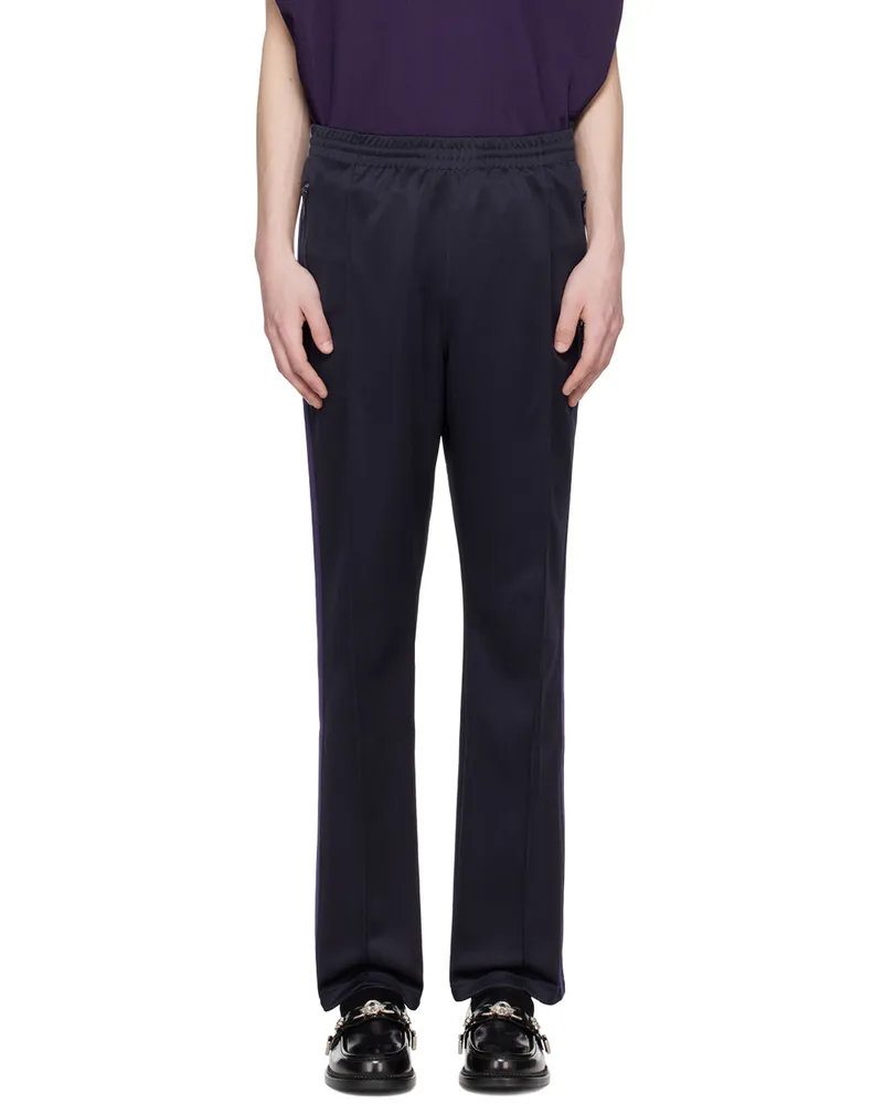 NEEDLES Navy Drawstring Track Pants C-navy