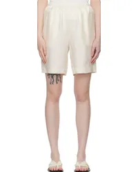 Loulou Studio Off-White Zinia Shorts Soft