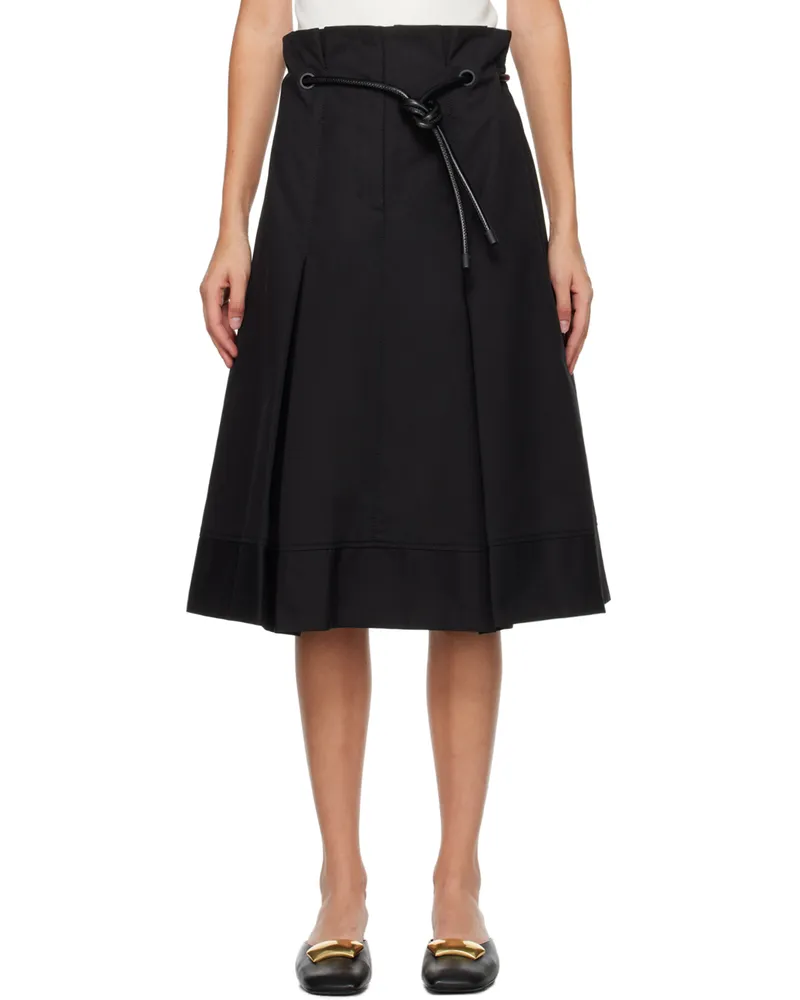3.1 phillip lim Black Origami Midi Skirt Ba001