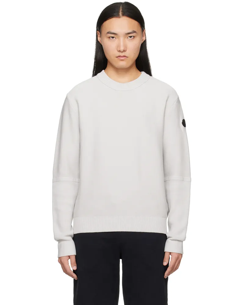 Moncler Gray Patch Sweater Hint