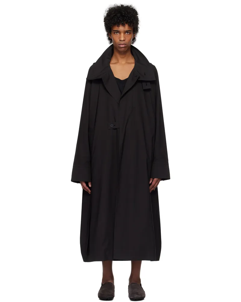 Issey Miyake Black Parachute Coat 15-Black