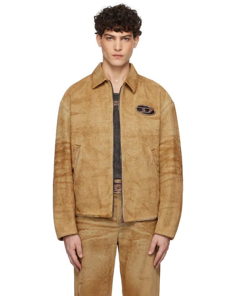 Diesel Brown D-Stack-Fsf Denim Jacket 01