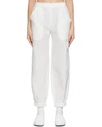 Cecilie Bahnsen White Matelassé Jackson Trousers White