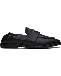 AFTER PRAY Black Square Penny Banding Loafers Black