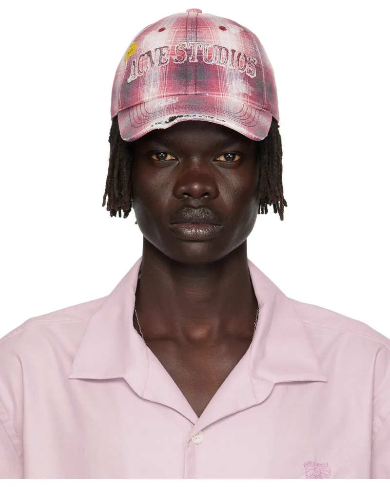 Acne Studios Pink Distressed Cap Alu