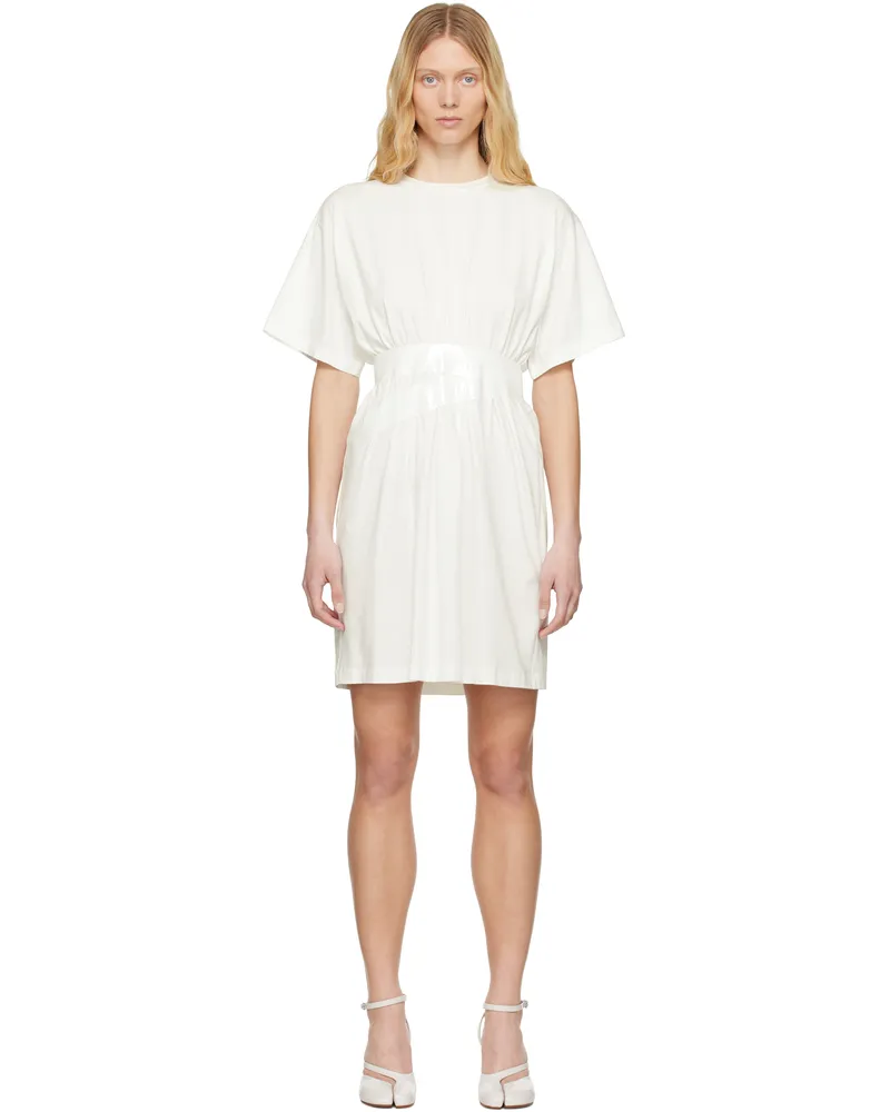 Maison Margiela Off-White Taped Jersey Midi Dress 101