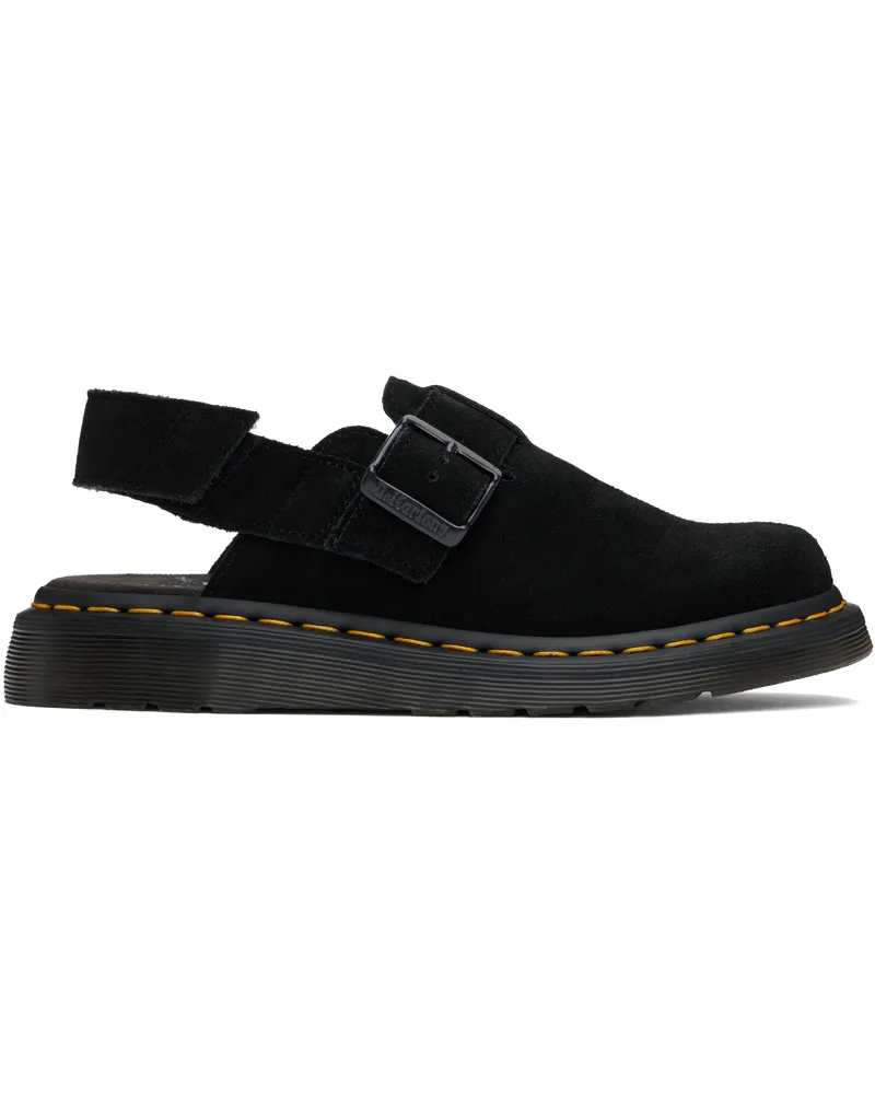Dr.Martens Black Jorge II Suede Slingback Mules Black