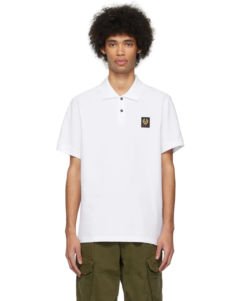 Belstaff White Phoenix Patch Polo White