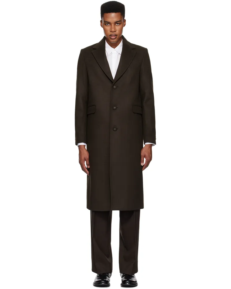 Officine Generale Brown Ionas Coat Dark