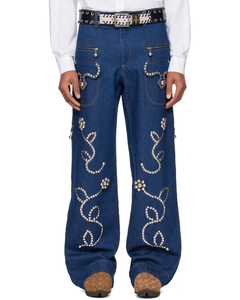 CHOPOVA LOWENA Blue Moppy Charm Jeans Blue