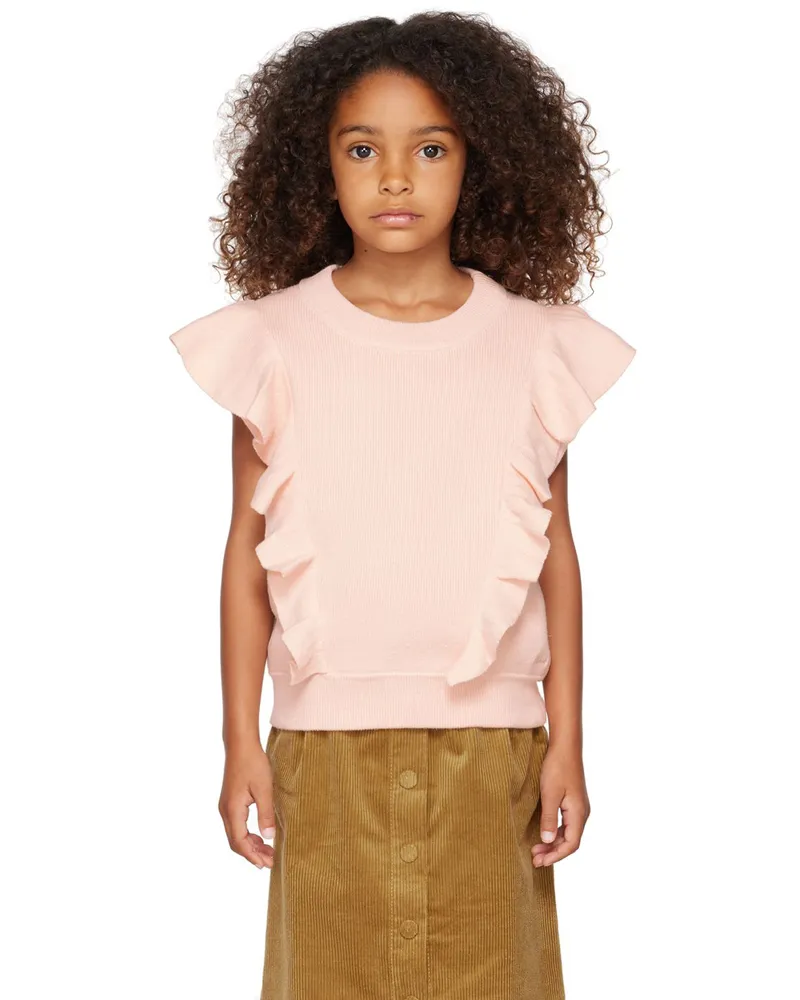 Chloé Kids Pink Ruffled Vest 45k