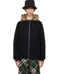 Burberry Black Check Hoodie Black