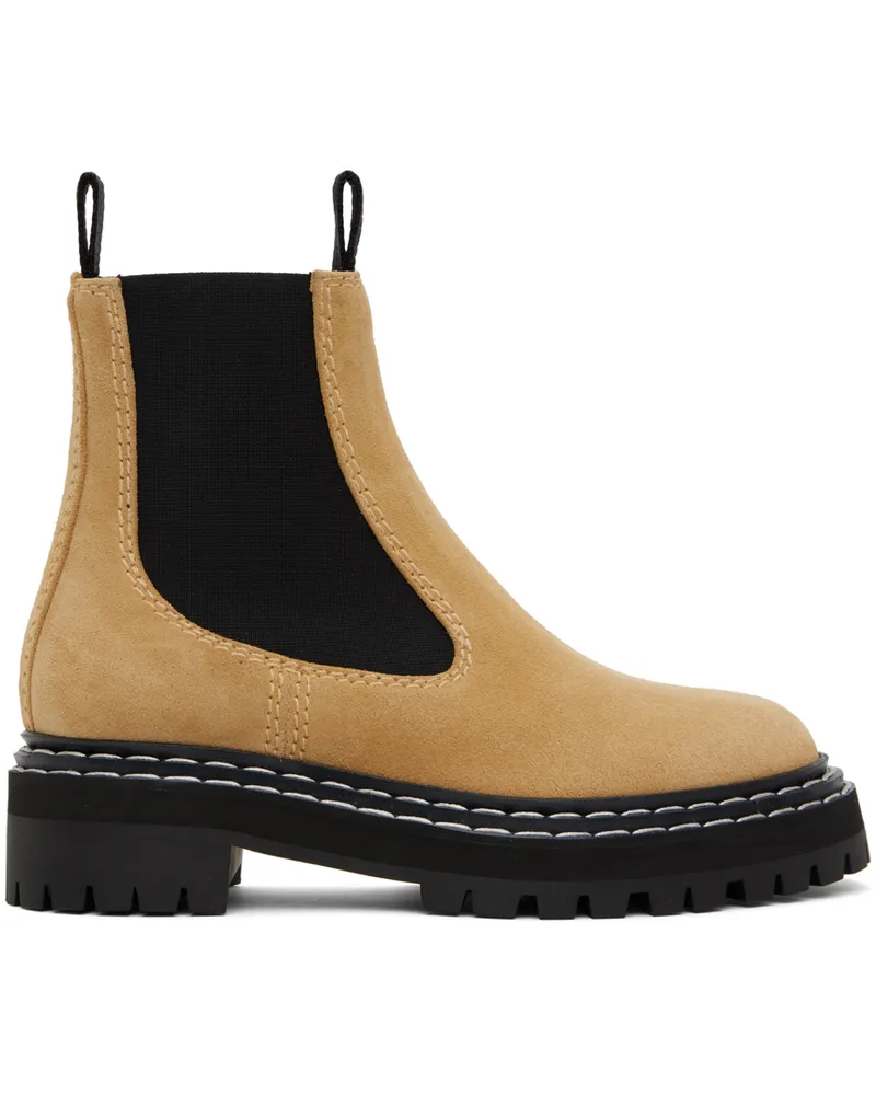 Proenza Schouler Beige Lug Sole Boots 14021