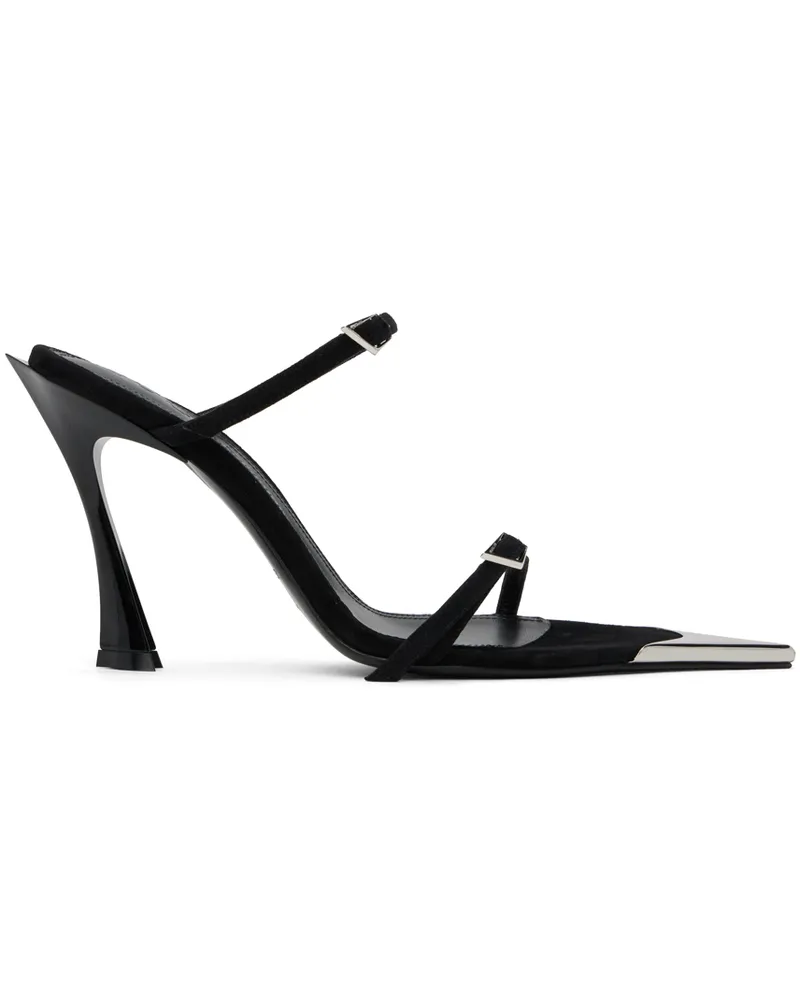 Thierry Mugler Black Strappy Fang 95 Heeled Sandals Black