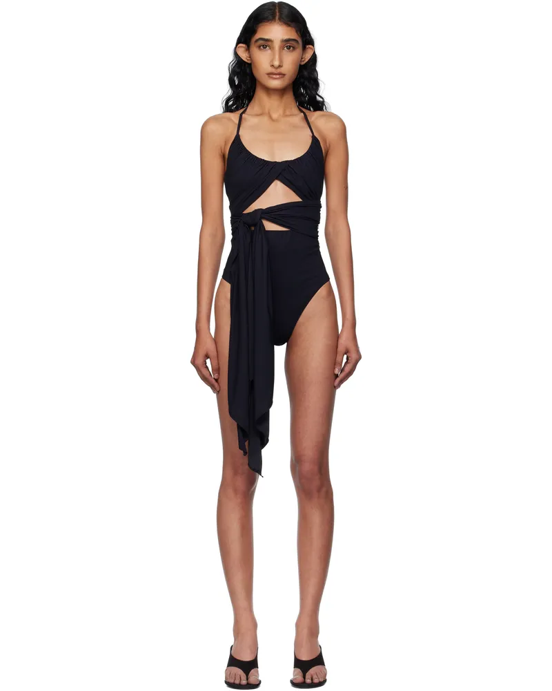 Alaïa Black Cross Two-Piece Swimsuit 995