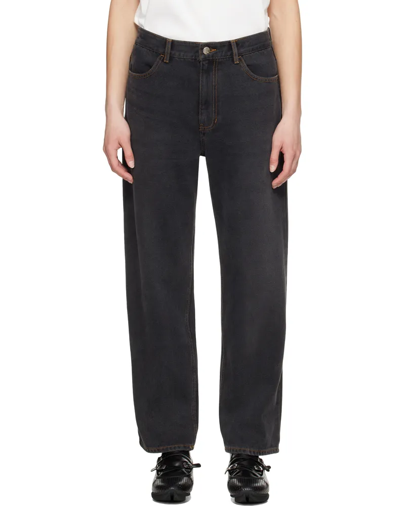 Adererror Black Sig; TRS Tag 01 Jeans Noir