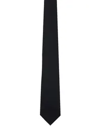 AURALEE Black Super Light Wool Tie Black