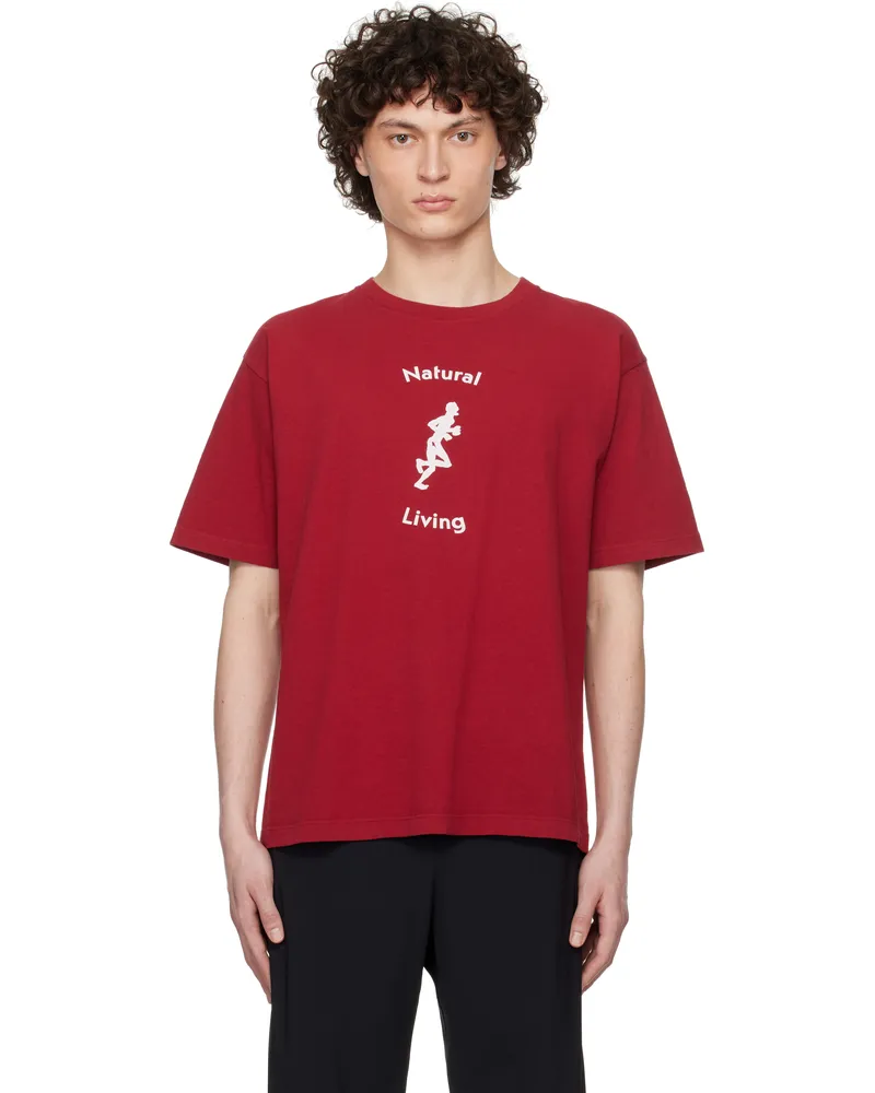 District Vision Red California Cotton T-shirt Red