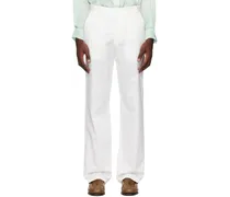 White Zip Trousers