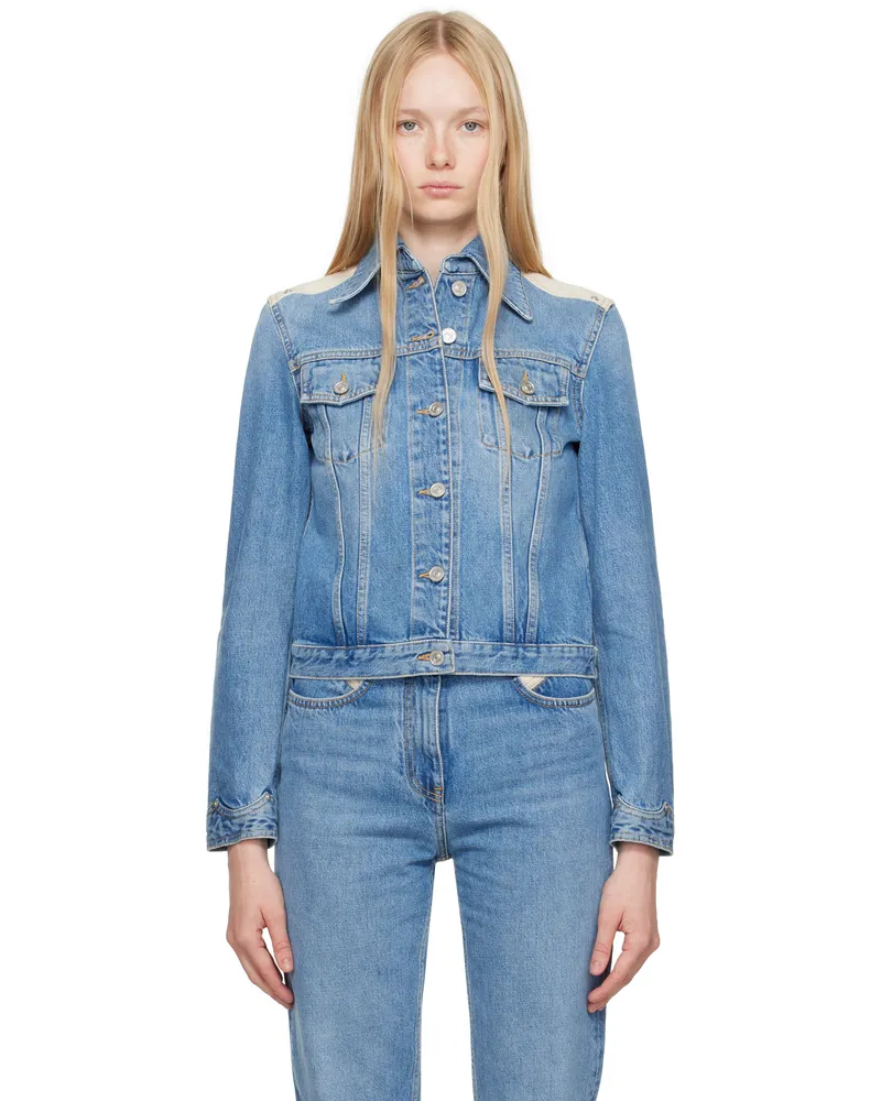Givenchy Blue Yoke Denim Jacket 457-denim