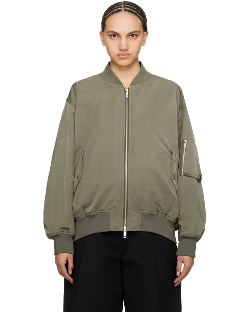Studio Nicholson Khaki Kora Bomber Jacket Sage