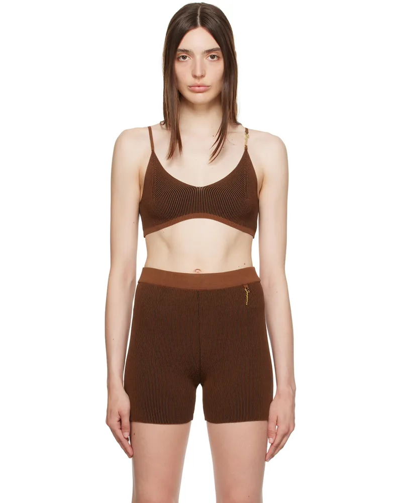 Jacquemus Brown Le Raphia 'Le Pralu' Bra 850