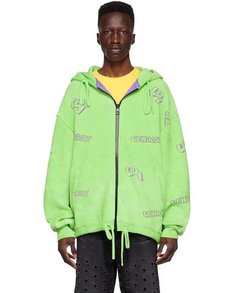 WE 11 DONE Green Viscose Jacket Lime