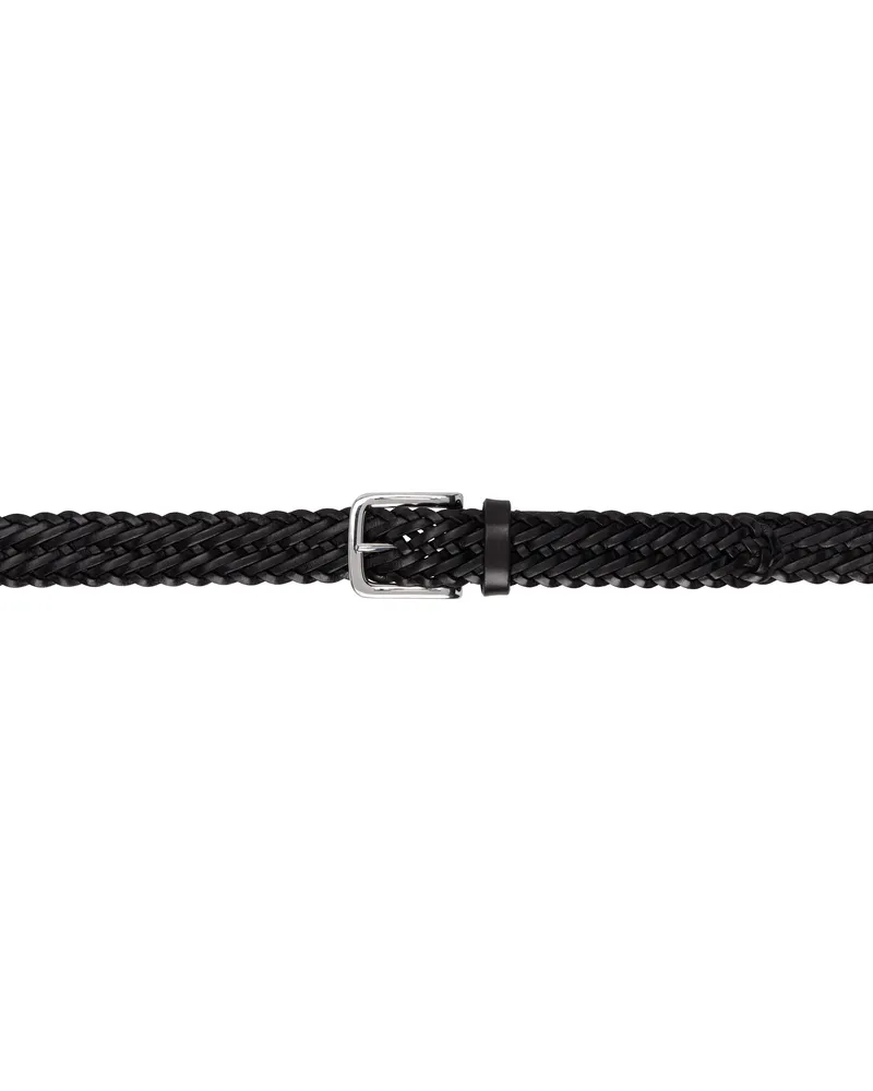 Anderson's Brown Narrow Woven Leather Casual Belt M1