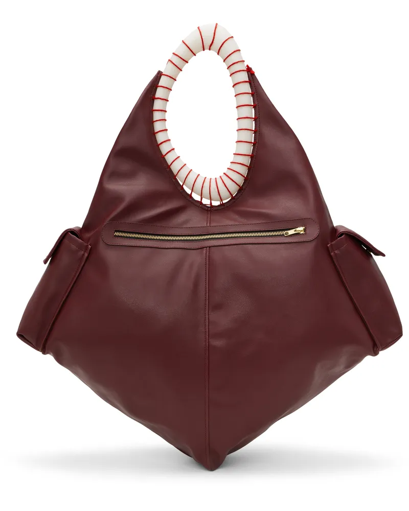 Stanley Raffington Burgundy Curve Tote Burgundy